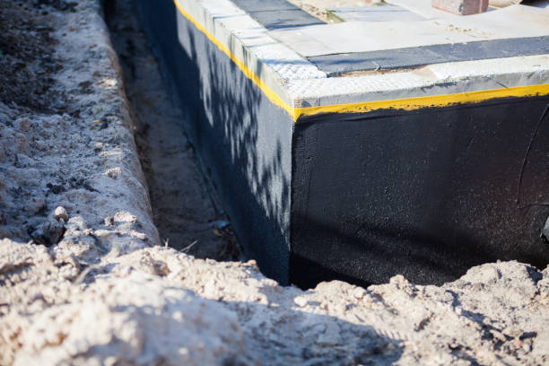 Residential Interior Drainage System installation at a Colonia, NJ home by SJ Waterproofing Pros